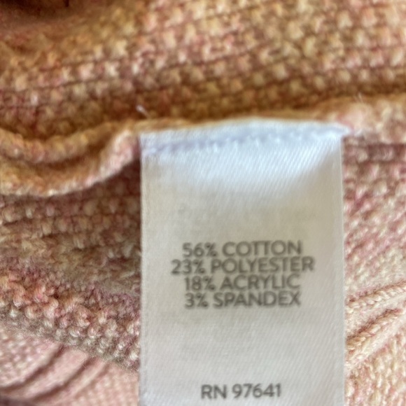 💜J.Jill  Heathered Pink Perfect Cabled Crew-Neck Tunic length Sweater size large - Picture 10 of 10